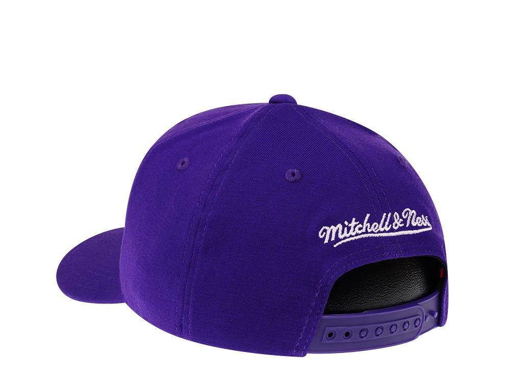 Mitchell & Ness Utah Jazz Team Ground Purple Red Line Solid Flex Snapback Cap