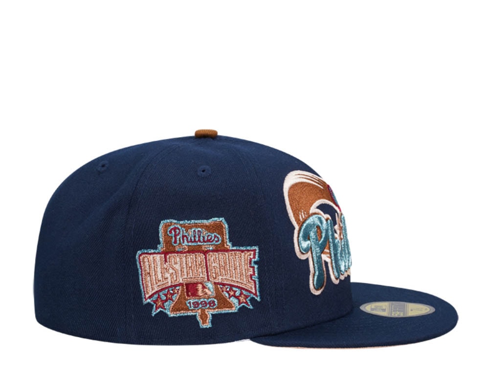 New Era Philadelphia Phillies All Star Game 1998 Ocean Peach Metallic Elite Edition 59Fifty Fitted Cap