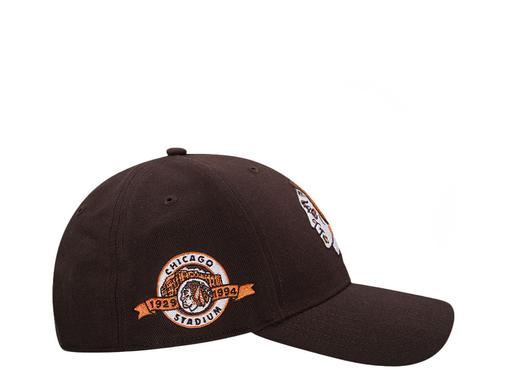 47Brand Chicago Blackhawks Chicago Stadium Brown Sure Shot Snapback Cap