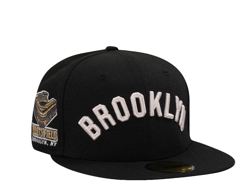 New Era Brooklyn Dodgers Ebbets Field Black Prime Edition 59Fifty Fitted Cap