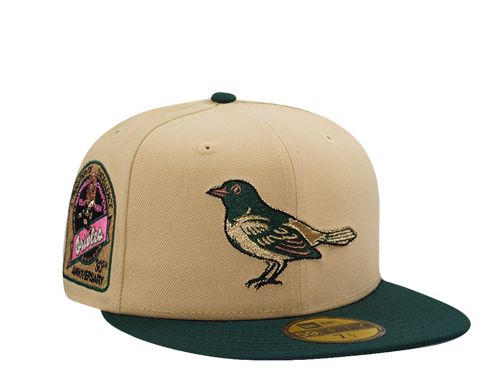 New Era Baltimore Orioles 30th Anniversary Vegas Gold Two Tone Edition 59Fifty Fitted Cap