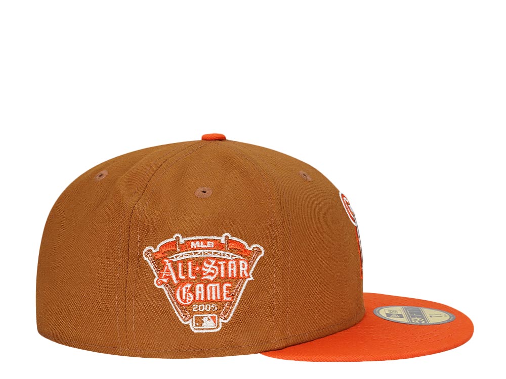 New Era Detroit Tigers All Star Game 2005 Bourbon Team Orange Two Tone Edition 59Fifty Fitted Cap