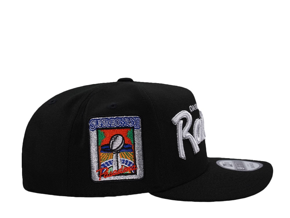 New Era Las Vegas Raiders Super Bowl XI Black Prime Edition 9Fifty A Frame Snapback Cap