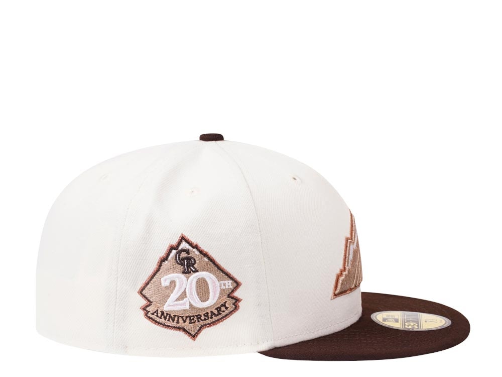 New Era Colorado Rockies 20th Anniversary Cream Dome Prime Edition 59Fifty Fitted Cap