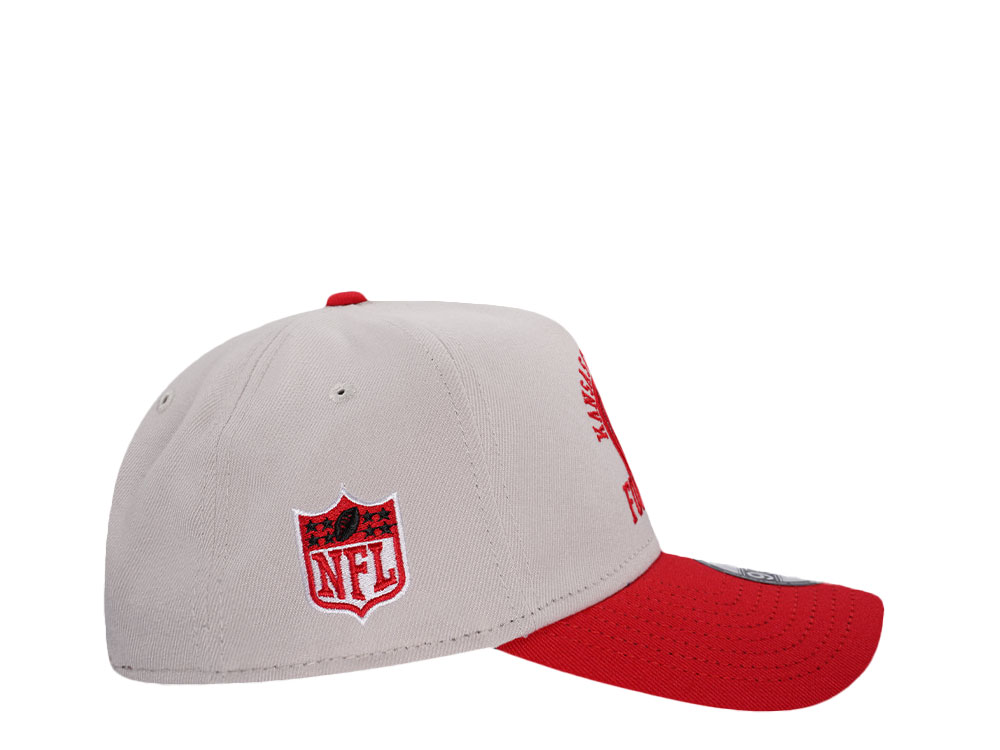 New Era Kansas City Chiefs Stone Two Tone 9Forty A Frame Snapback Cap