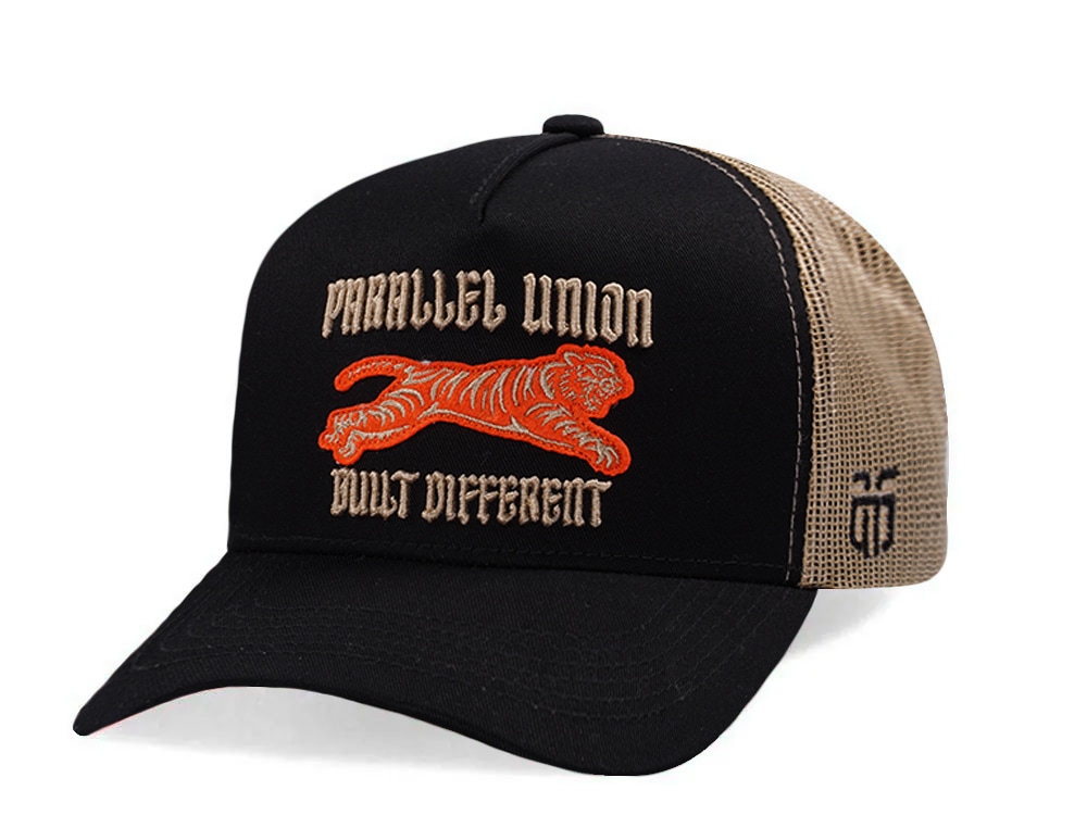 Parallel Union Tiger Built Different Black Edition Trucker Snapback Cap