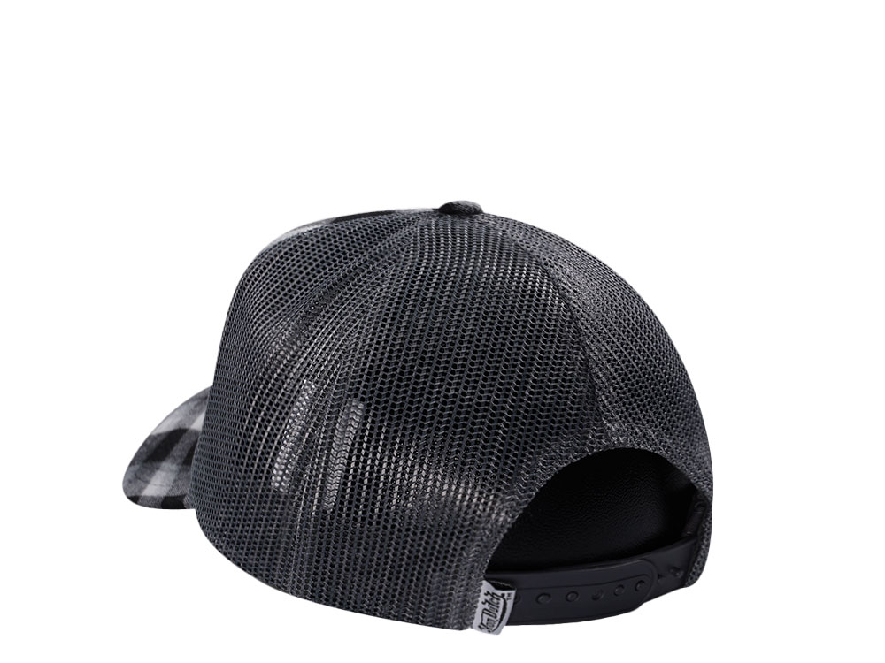 Von Dutch Square Patch Black White Trucker Snapback Cap