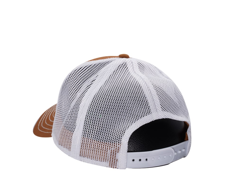 John Deere Logo Brown Trucker Snapback Cap