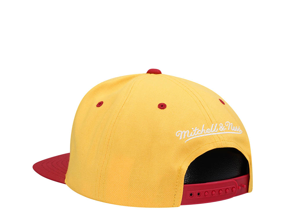 Mitchell & Ness Atlanta Hawks Transcript Yellow Two Tone Snapback Cap
