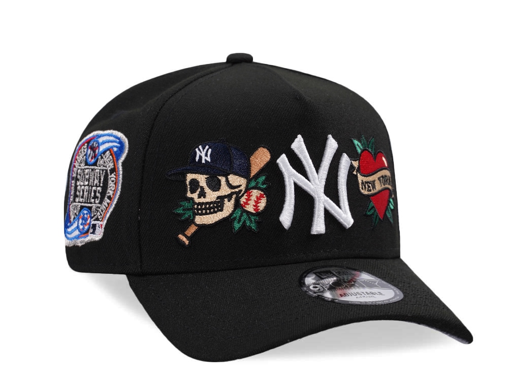 New Era New York Yankees Subway Series Tattoo Black Prime Edition 9Forty A Frame Snapback Cap