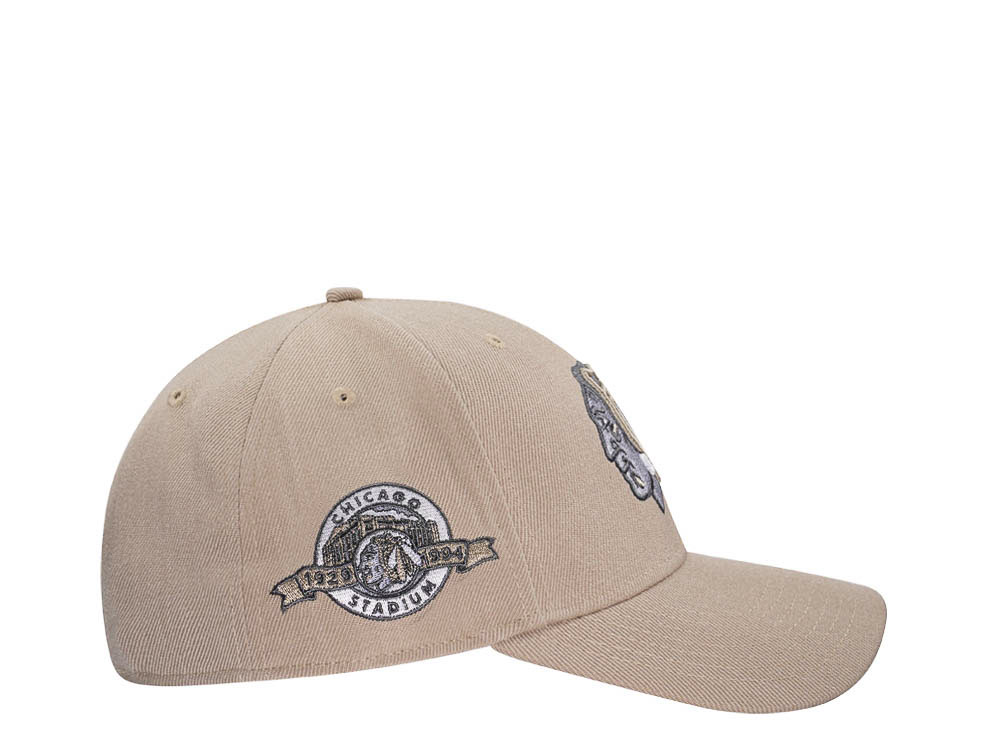 47Brand Chicago Blackhawks Chicago Stadium Vintage Khaki Sure Shot MVP Snapback Cap