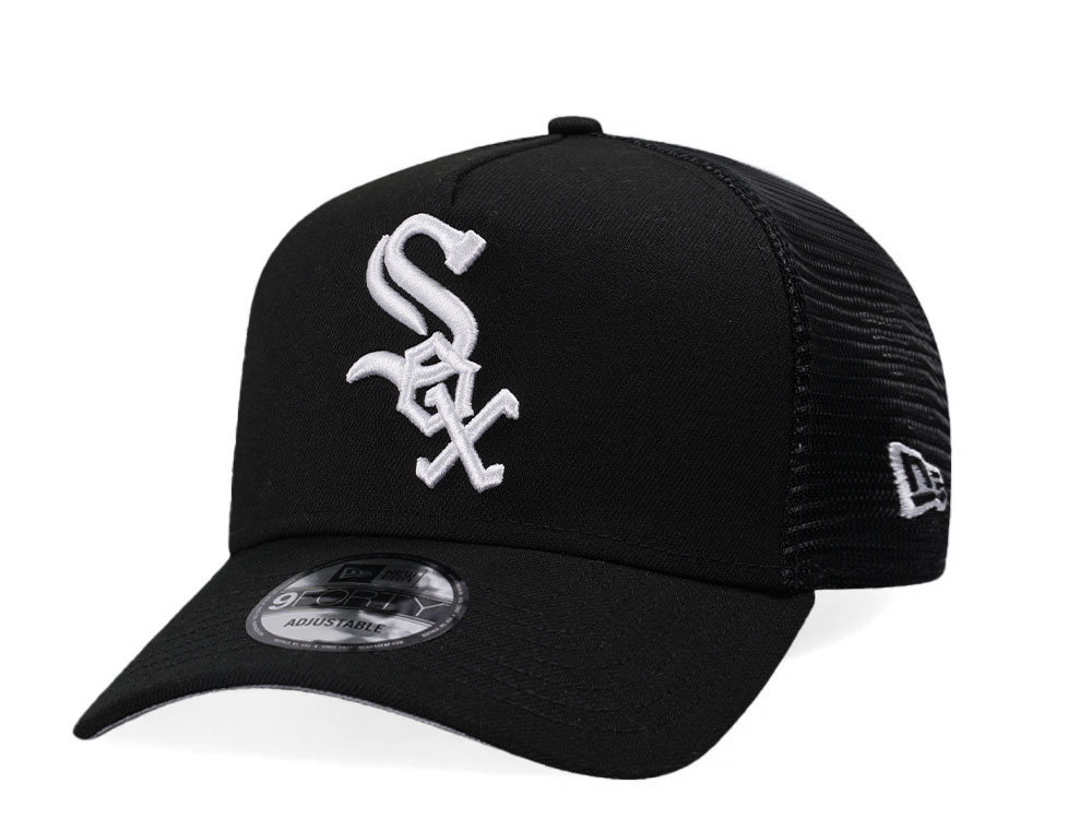 New Era Chicago White Sox Black Classic Trucker A Frame 9Forty Snapback Cap