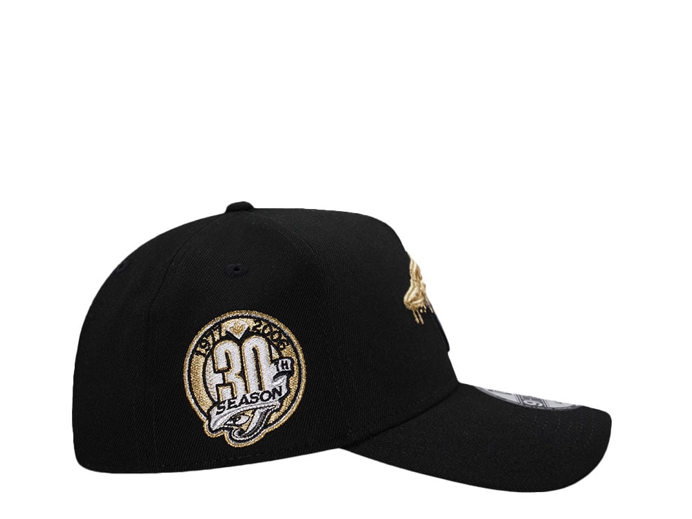 New Era Toronto Blue Jays 30th Anniversary Metallic Black Prime Edition 9Forty A Frame Snapback Cap
