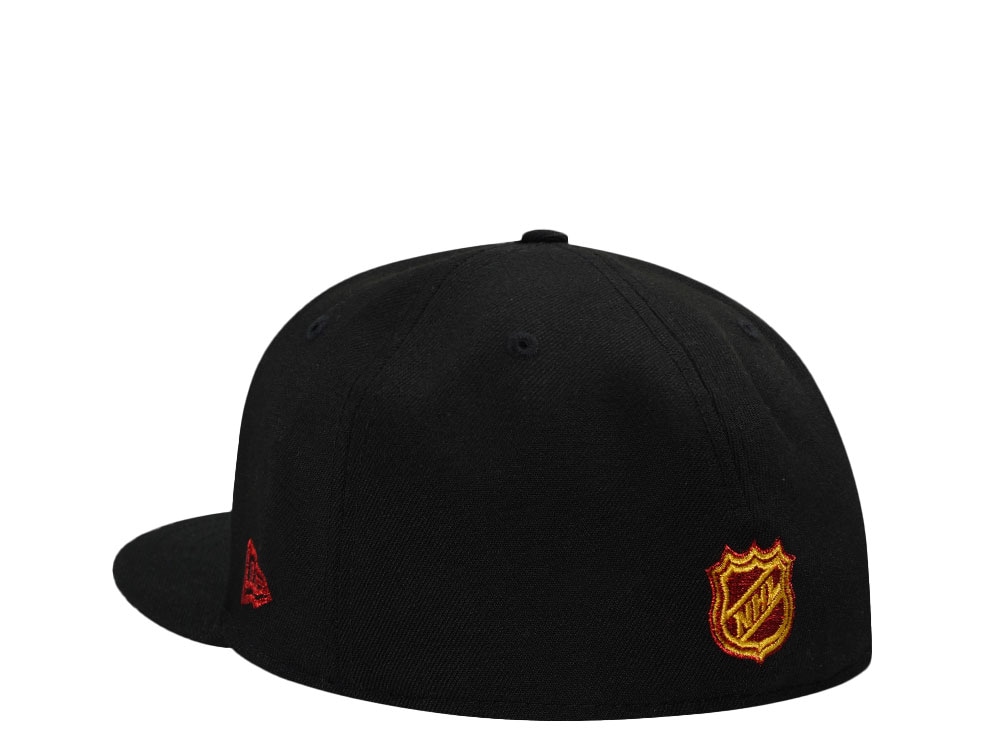 New Era Calgary Flames 40th Anniversary Black Metallic Edition 59Fifty Fitted Cap