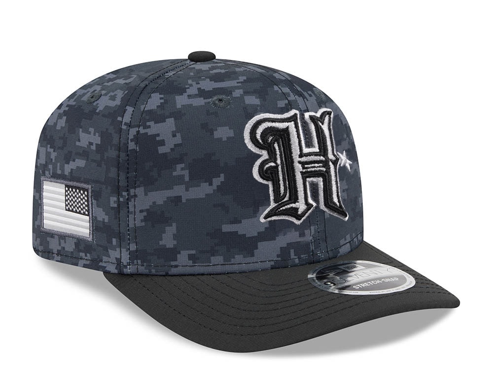 New Era Houston Texans NFL Salute to Service 2026 Digi Camo Black 9Seventy Stretch Snapback Cap