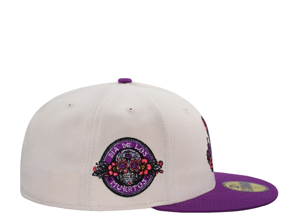 New Era Topperzstore Muertos Lady Light Cream Two Tone Edition 59Fifty Fitted Cap