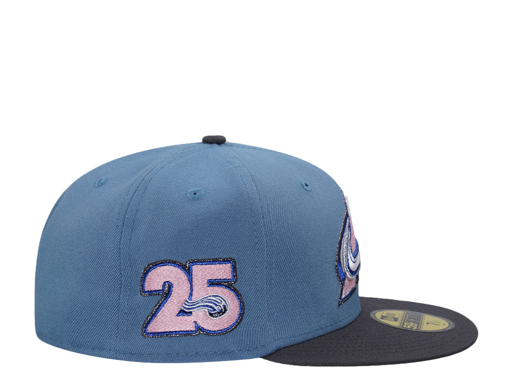 New Era Colorado Avalanche 25th Anniversary Faded Blue Pink Two Tone Edition 59Fifty Fitted Cap