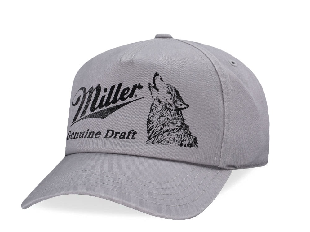 American Needle Millers Genuine Draft Walker Grey Snapback Cap
