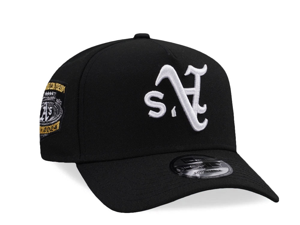 New Era Oakland Athletics Stadium Anniversary Black Prime Edition 9Forty A Frame Snapback Cap