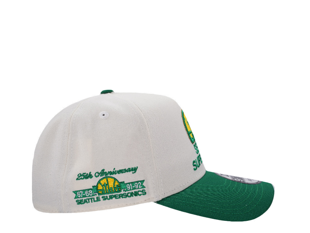 New Era Seattle Supersonics 25th Anniversary Chrome Two Tone Edition 9Forty A Frame Snapback Cap