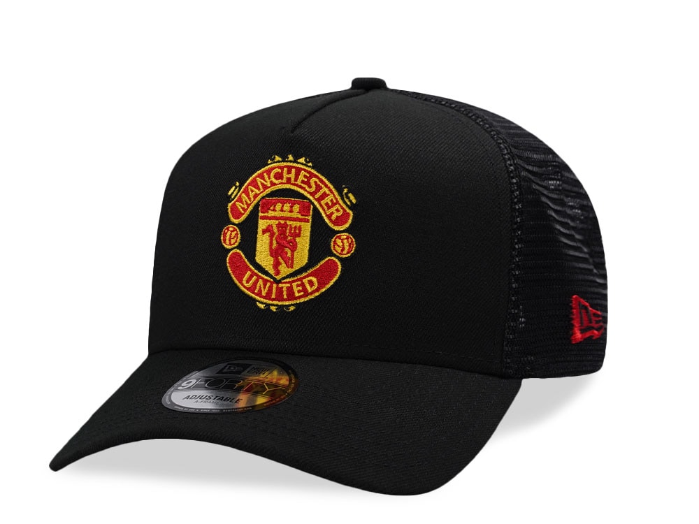 New Era Manchester United Fc Black Prime Edition 9Forty A Frame Trucker Snapback Cap