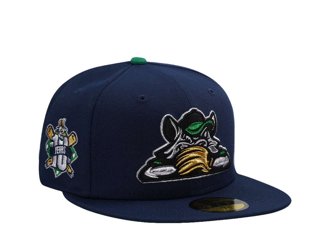 New Era Hartford Yard Goats 10th Anniversary Ocean Blue Prime Edition 59Fifty Fitted Cap