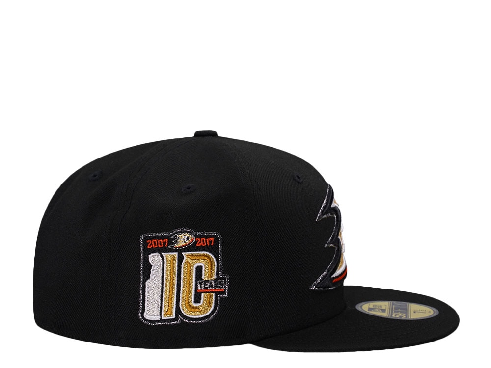 New Era Anaheim Ducks Stanley Cup 10th Anniversary Black Prime Edition 59Fifty Fitted Cap