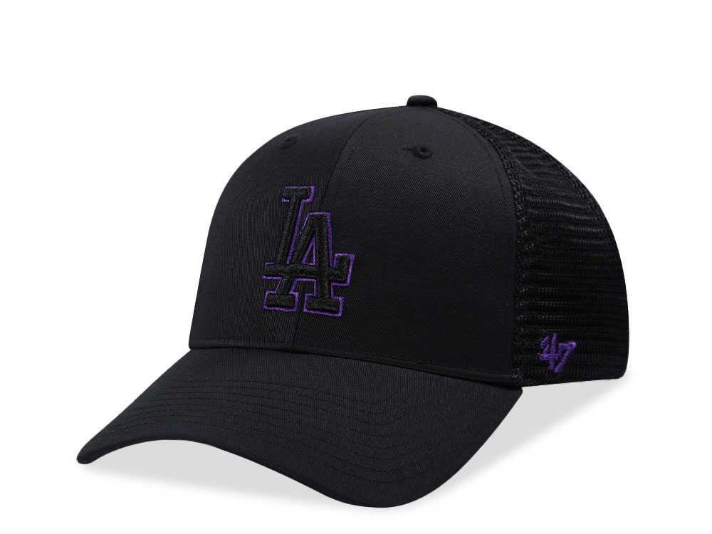 47Brand Los Angeles Dodgers Black MVP Trucker Snapback Cap