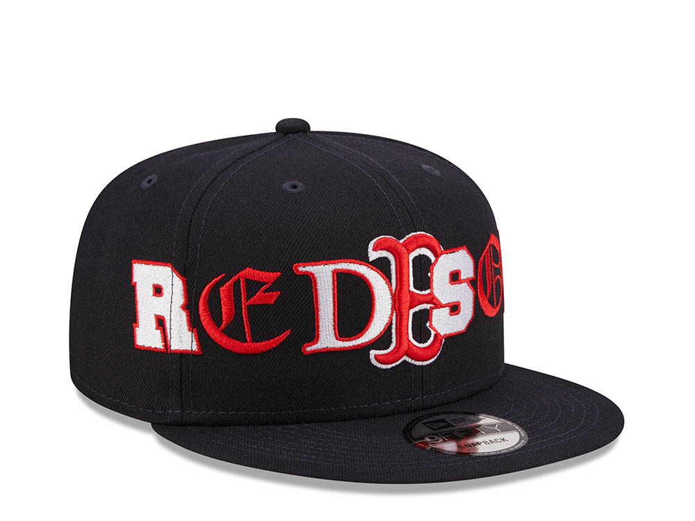 New Era Boston Red Sox Team Typography 9Fifty Snapback Cap