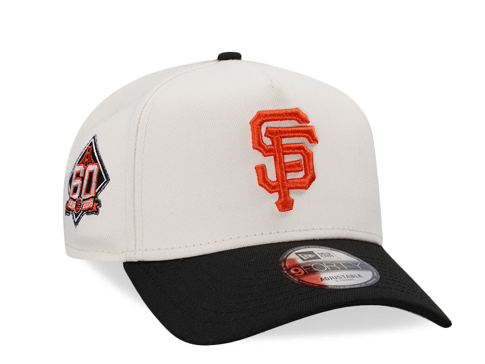New Era San Francisco Giants 60th Anniversary Chrome Two Tone Edition 9Forty A Frame Snapback Cap