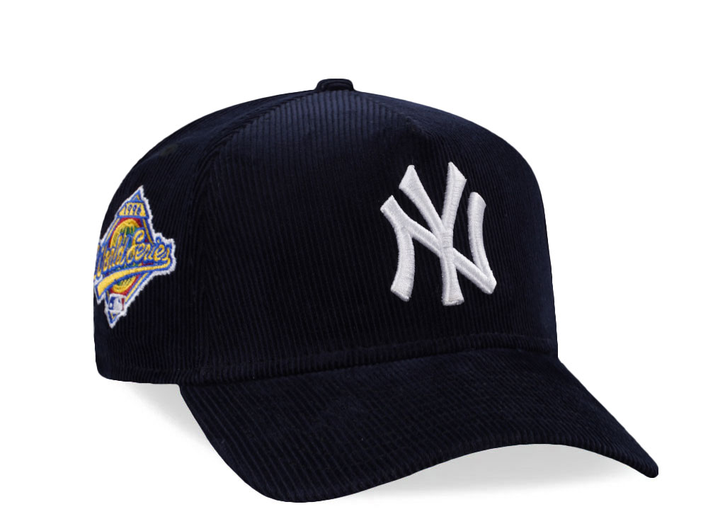 New Era New York Yankees World Series 1996 Navy Corduroy Prime Edition 9Forty A Frame Snapback Cap