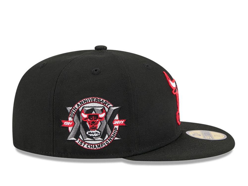 New Era Chicago Bulls HWC 20th Anniversary Black  59Fifty Fitted Cap