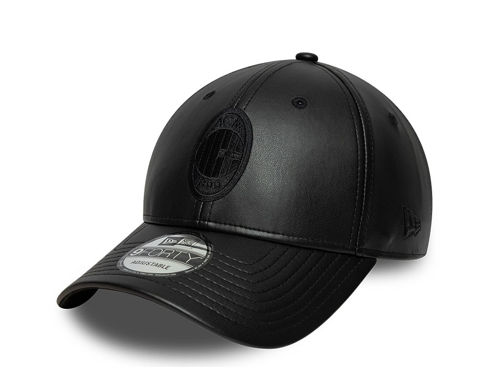 New Era Ac Milan Faux Leather Black Prime Edition 9Forty Adjustable Cap