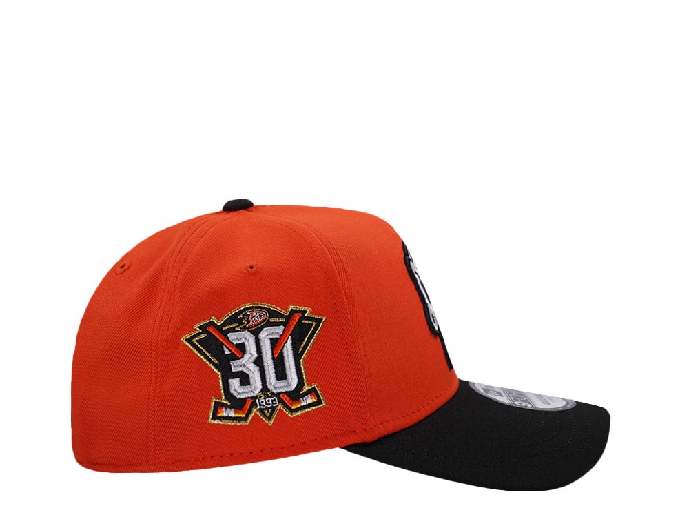 New Era Anaheim Ducks 30th Anniversary Orange Two Tone Edition 9Forty A Frame Snapback Cap
