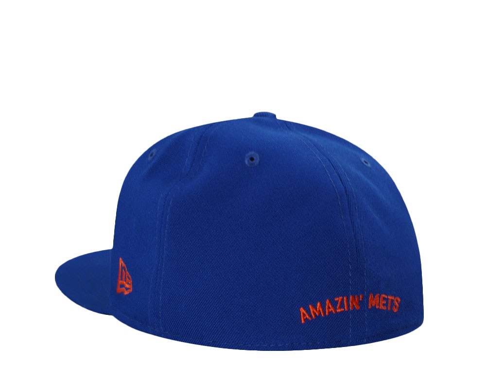New Era New York Mets Amazin Mets Blue Throwback Edition 59Fifty Fitted Cap