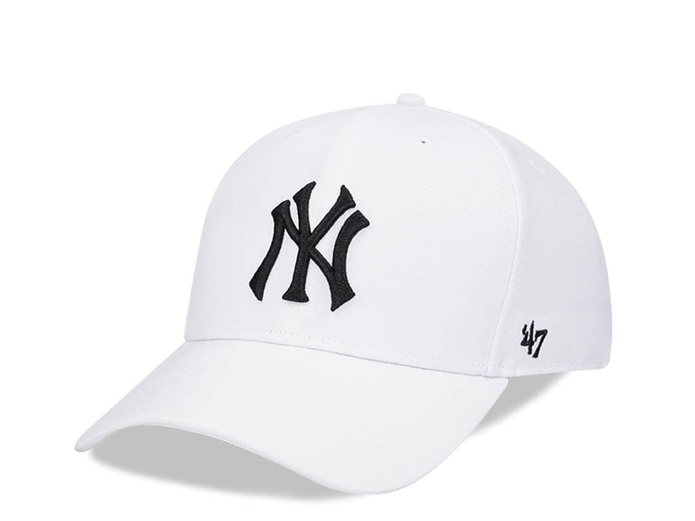 47Brand New York Yankees White MVP Snapback Cap