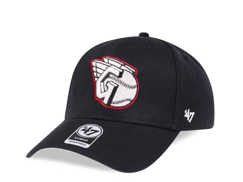 47Brand Cleveland Guardians Classic Black Strapback Cap