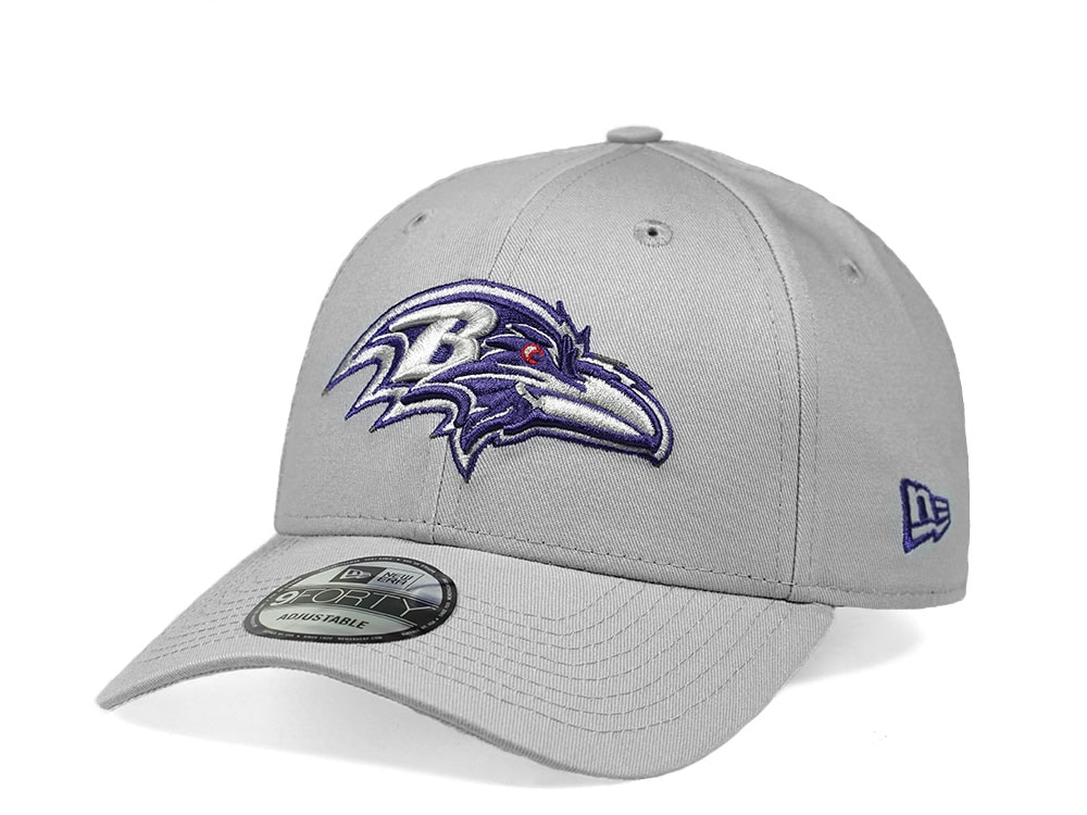 New Era Baltimore Ravens Gray Pop Edition 9Forty Strapback Cap