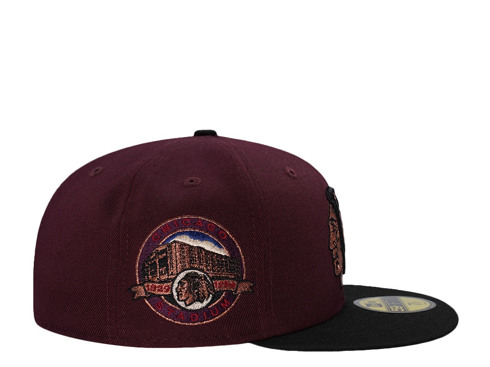 New Era Chicago Blackhawks Stadium Maroon Two Tone Edition 59Fifty Fitted Cap