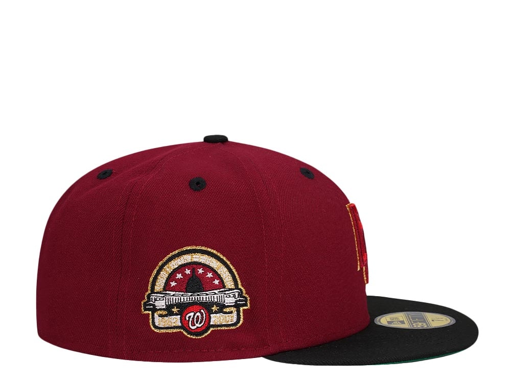 New Era Washington Nationals Stadium Anniversary Smooth Red Two Tone Throwback Edition 59Fifty Fitted Cap