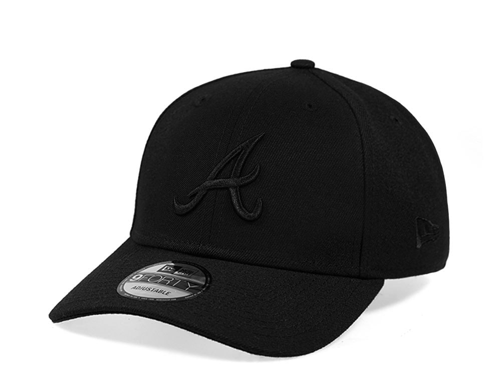 New Era Atlanta Braves Black on Black Edition 9Forty Snapback Cap