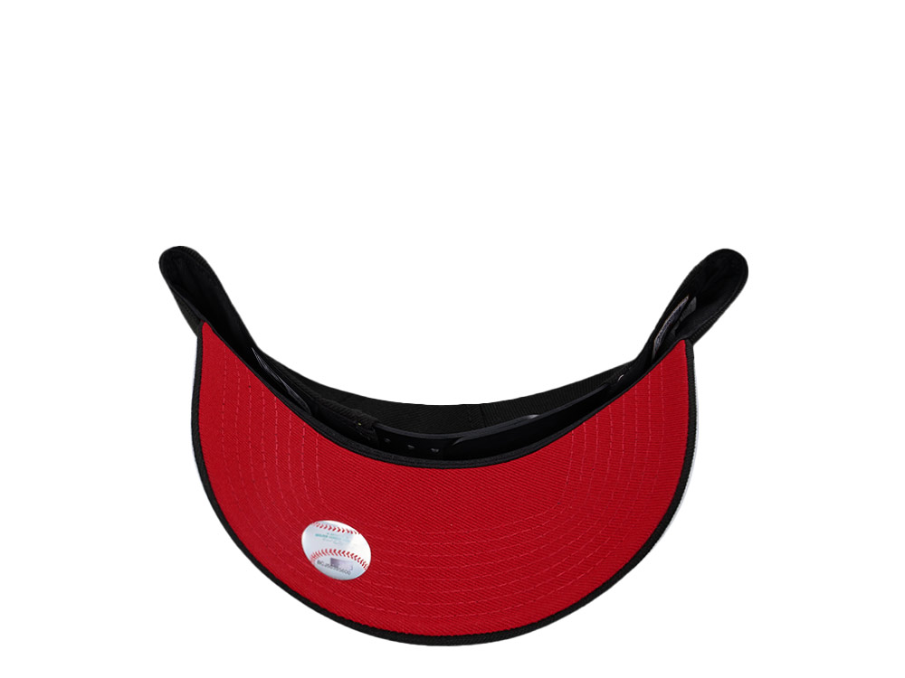 New Era Anaheim Angels 50th Anniversary Black And Red 9Forty A Frame Snapback Cap