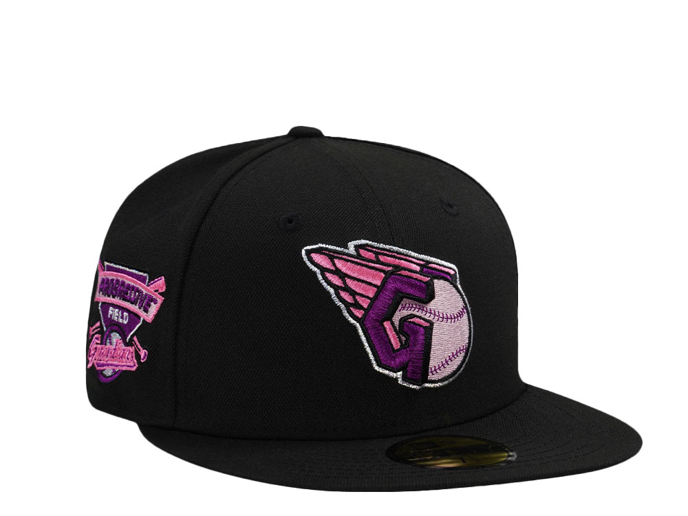 New Era Cleveland Guardians Progressive Field Magenta Black Prime Edition 59Fifty Fitted Cap