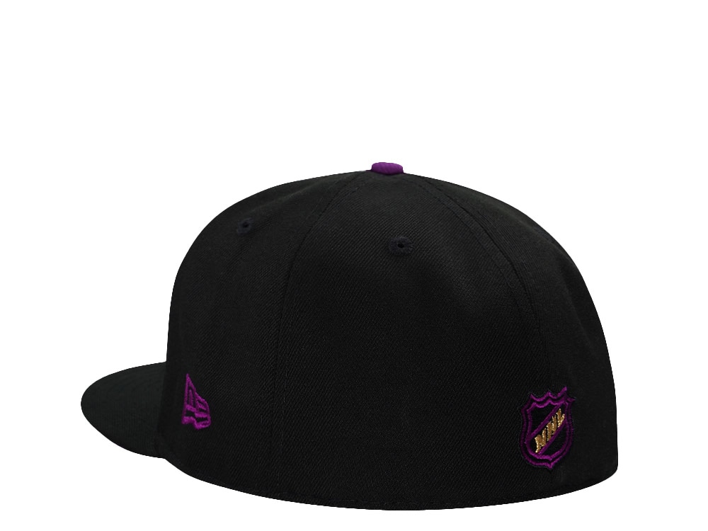 New Era Anaheim Ducks 25th Anniversary Black Prime Grape Edition 59Fifty Fitted Cap