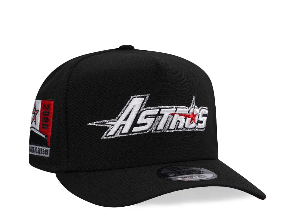 New Era Houston Astros Inaugural Season 2000 Black and Red Edition 9Fifty A Frame Snapback Cap