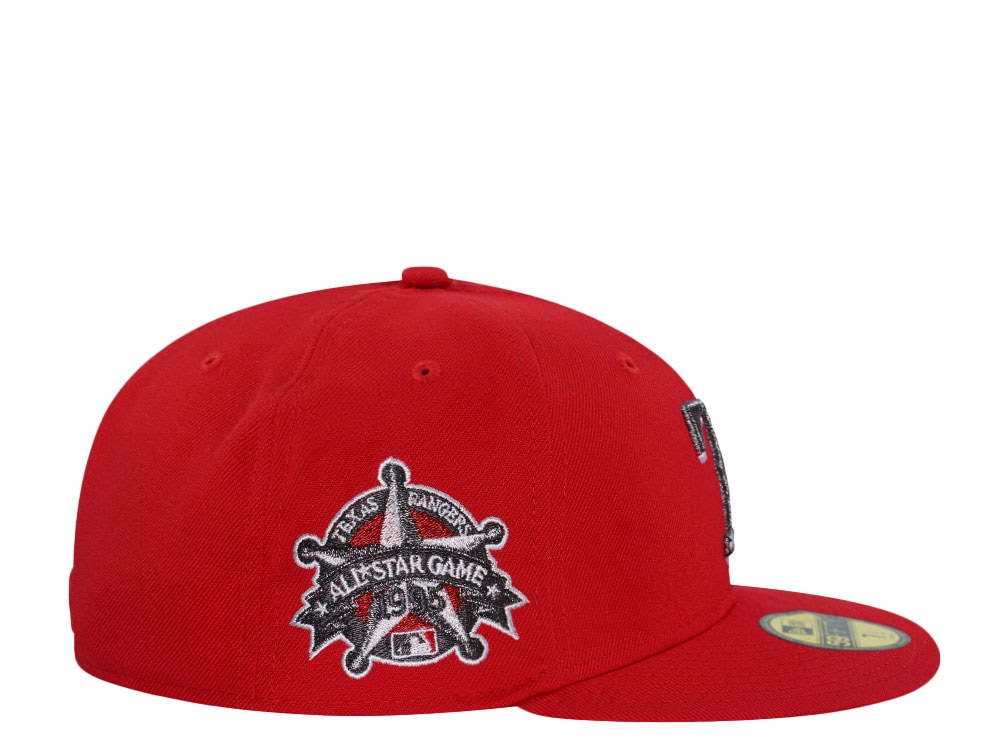 New Era Texas Rangers All Star Game 1995 Liquid Metal Red Edition 59Fifty Fitted Cap