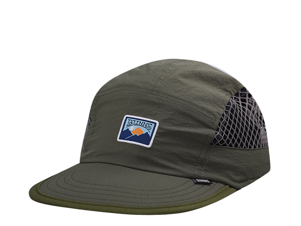 Djinns 5 Panel Olive Big Net Mountain Strapback Cap