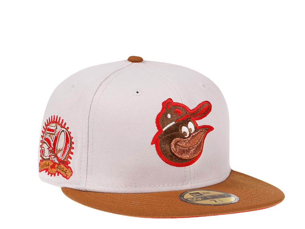 New Era Baltimore Orioles 50th Anniversary Stone Copper Prime Edition 59Fifty Fitted Cap