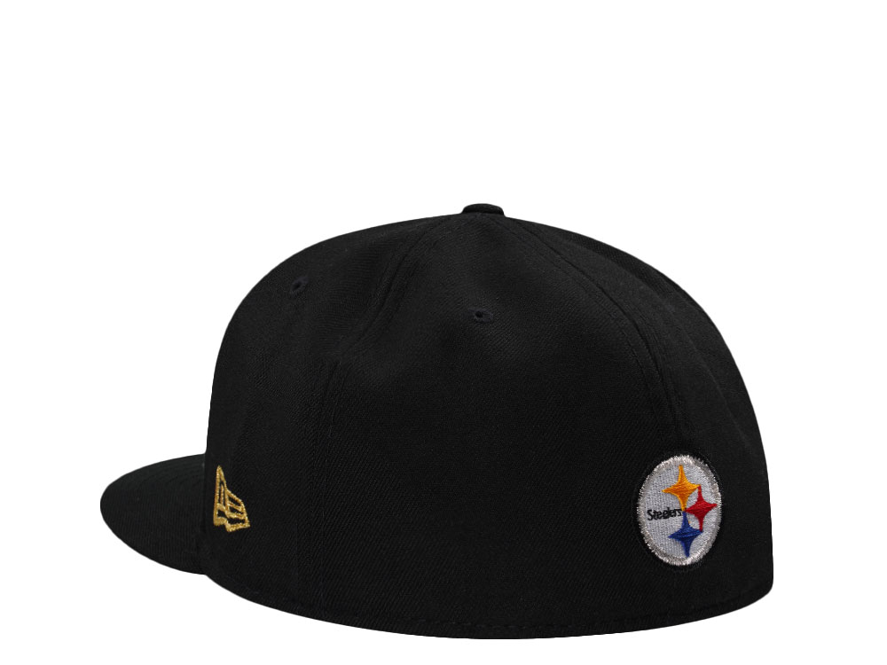 New Era Pittsburgh Steelers 40th Anniversary Metallic Black Prime Edition 59Fifty Fitted Cap