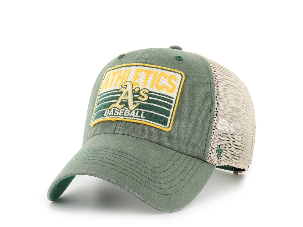 47Brand Oakland Athletics Bottle Green Four Stroke Edition Trucker Clean Up Snapback Cap